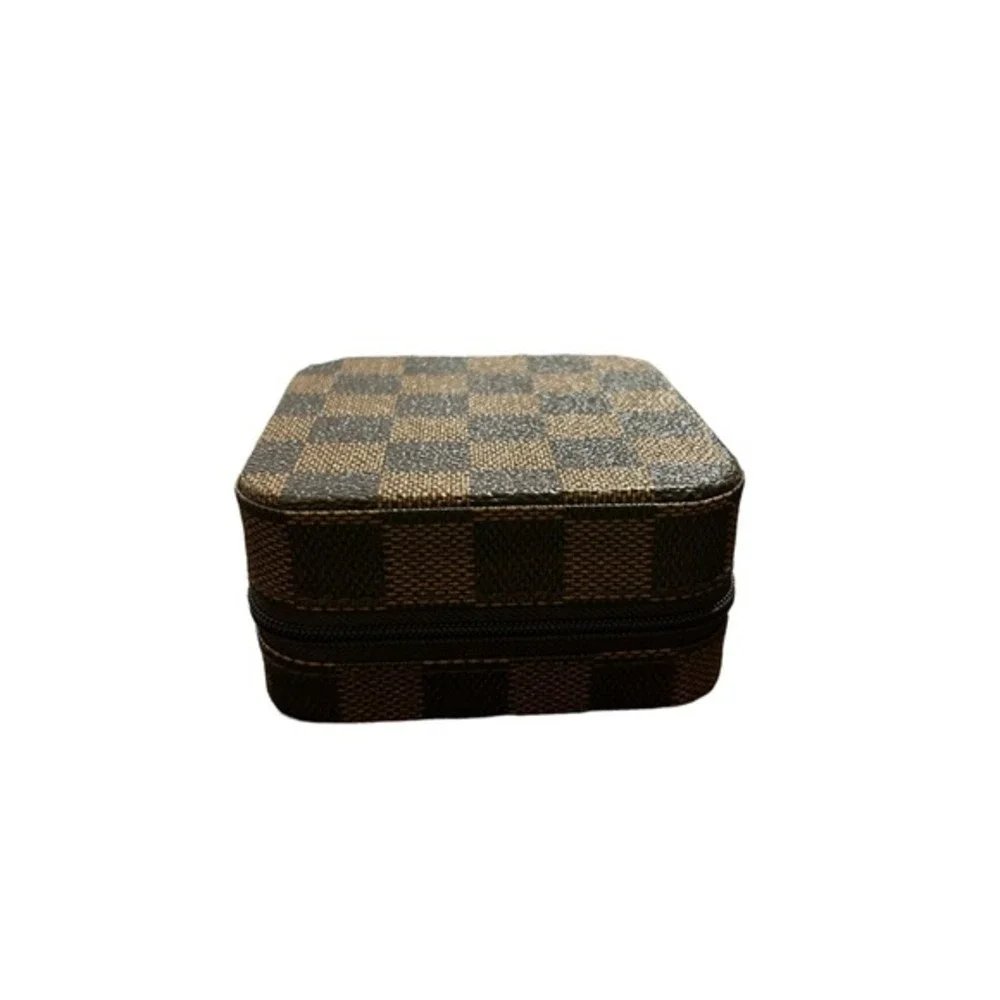 Tiny Checkered Jewelry Box